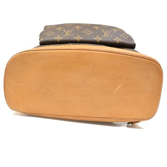 LOUIS VUITTON Montsouris GM Backpack Bag Monogram Leather Brown M51135 96CA273 main image 10